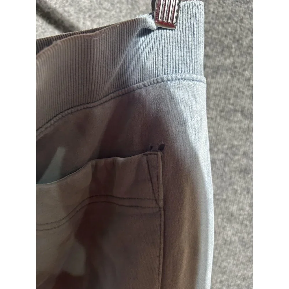 Cuts Pants Mens 2XL Blue Fleece Sweatpants Joggers Elastic Waist Pockets